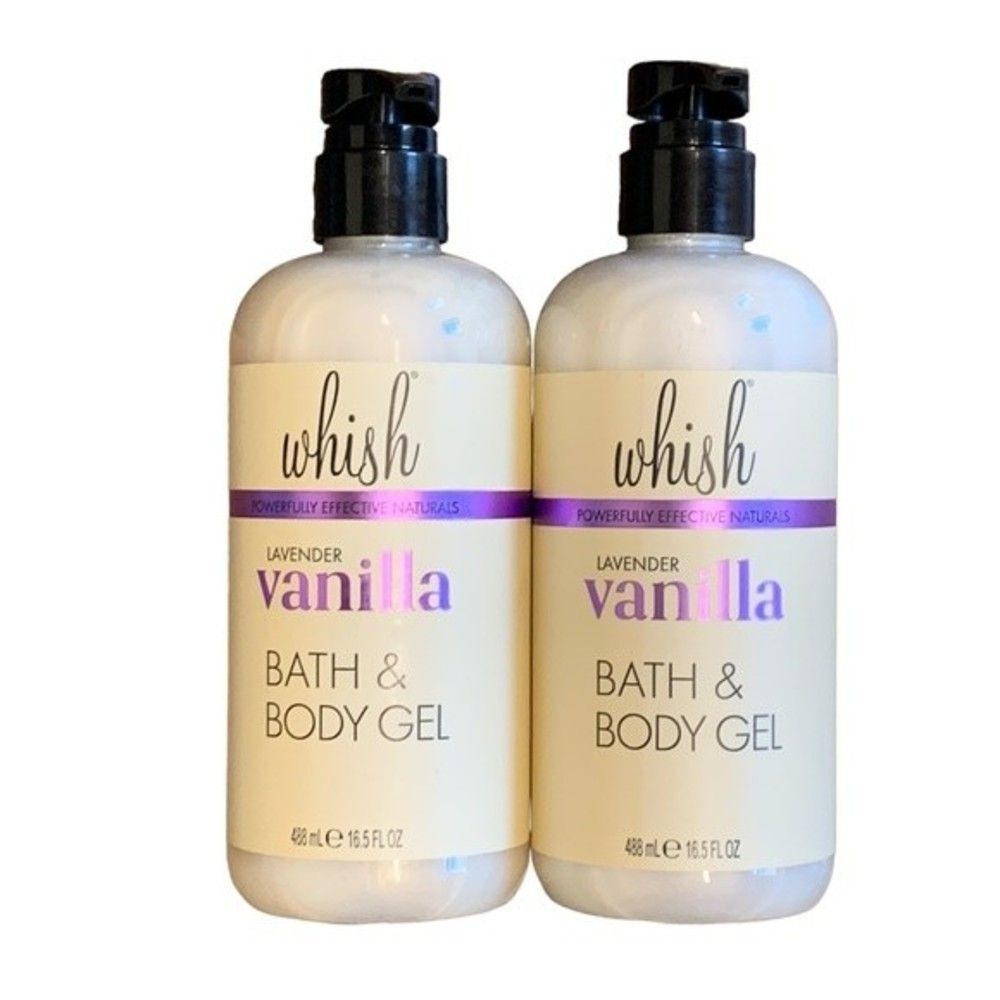 NEW LOT OF 2 whish | Lavender Vanilla‎ Bath & Body Gel 16.5oz